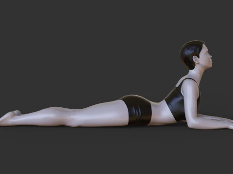 Поза йоги - Поза Сфінкса - Саламба Бхуджангасана 3D Принт Модель