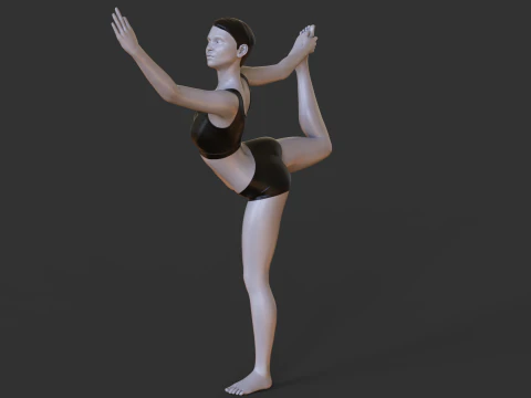 Yoga Pose - Standing bow 3D Print Model
