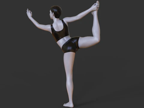 Yoga Pose - Standing bow 3D Print Model