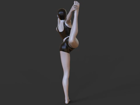 Yoga Pose - Standing bow 3D Print Model