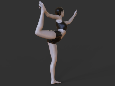 Yoga Pose - Standing bow Model do druku 3D
