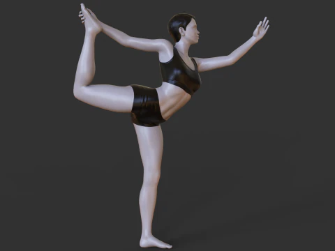 Yoga Pose - Standing bow 3D Print Model