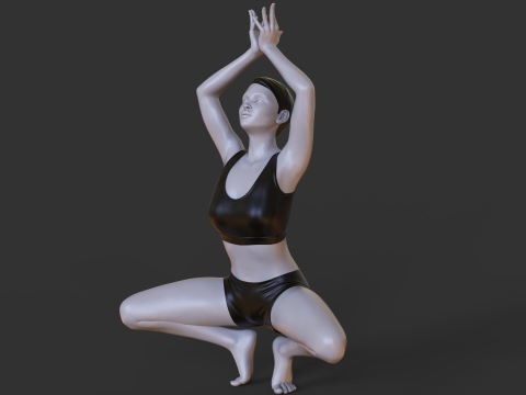 Yoga Pose - Toe Stand Modello di stampa 3D