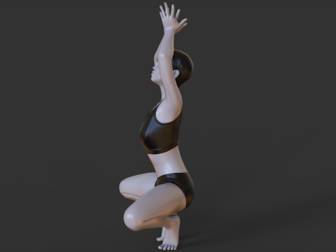 Yoga Pose - Toe Stand Modello di stampa 3D