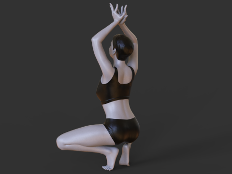 Yoga Pose - Toe Stand Modello di stampa 3D