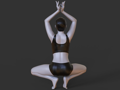 Yoga Pose - Toe Stand Modello di stampa 3D