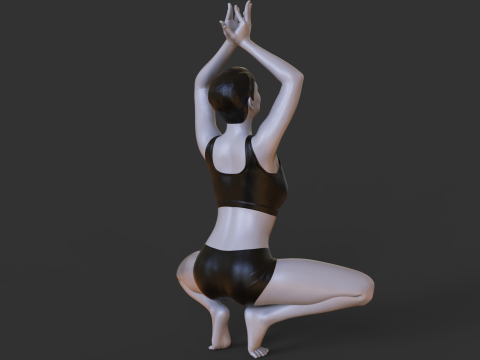 Yoga Pose - Toe Stand Modello di stampa 3D