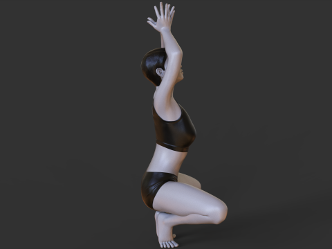 Yoga Pose - Toe Stand Modello di stampa 3D