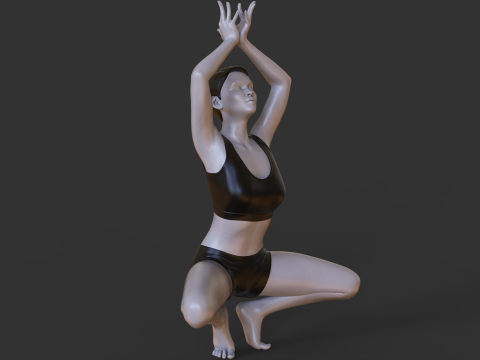 Yoga Pose - Toe Stand Modello di stampa 3D