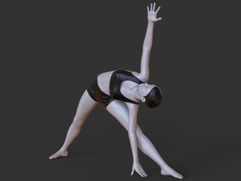 Yoga Pose - Triangle Pose Model Cetak 3D