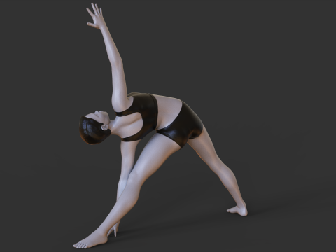 Yoga Pose - Triangle Pose Model Cetak 3D