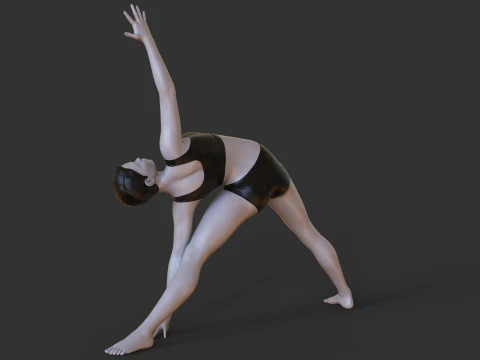 Yoga Pose - Triangle Pose 3D Print Model