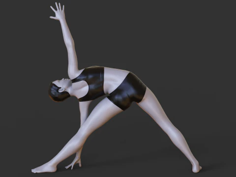 Yoga Pose - Triangle Pose 3D Print Model