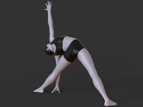 Yoga Pose - Triangle Pose Model Cetak 3D