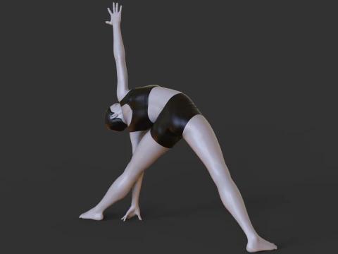 Yoga Pose - Triangle Pose 3D Print Model