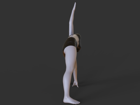 Yoga Pose - Triangle Pose Model Cetak 3D