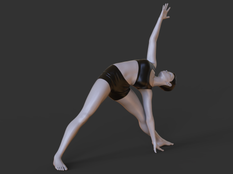 Yoga Pose - Triangle Pose Model Cetak 3D