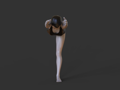 Yoga Pose - Warrior 3 - Virabhadrasana Model do druku 3D