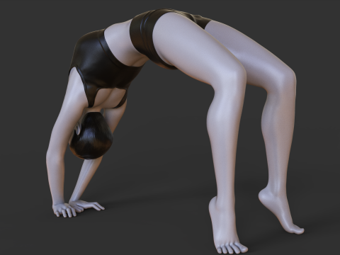 Yoga Pose - Wheel pose - Chakrasana 3D Принт Модель