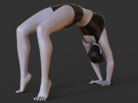 Yoga Pose - Wheel pose - Chakrasana 3D Принт Модель