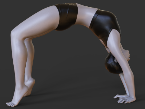 Yoga Pose - Wheel pose - Chakrasana 3D Принт Модель