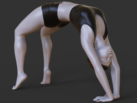 Yoga Pose - Wheel pose - Chakrasana 3D Принт Модель