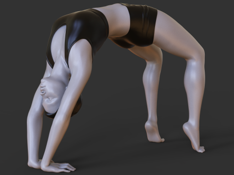 Yoga Pose - Wheel pose - Chakrasana 3D Принт Модель