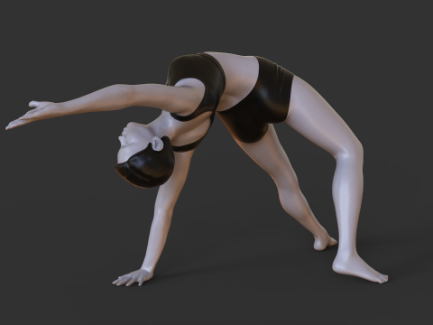 Yoga Pose - Wild Thing Pose - Camatkarasana 3D 打印模型