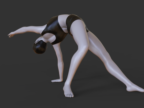 Yoga Pose - Wild Thing Pose - Camatkarasana 3D 打印模型