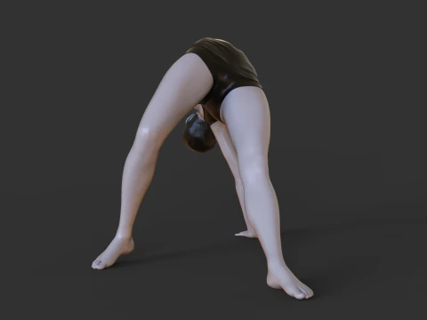 Yoga Pose - Wild Thing Pose - Camatkarasana 3D Print Model