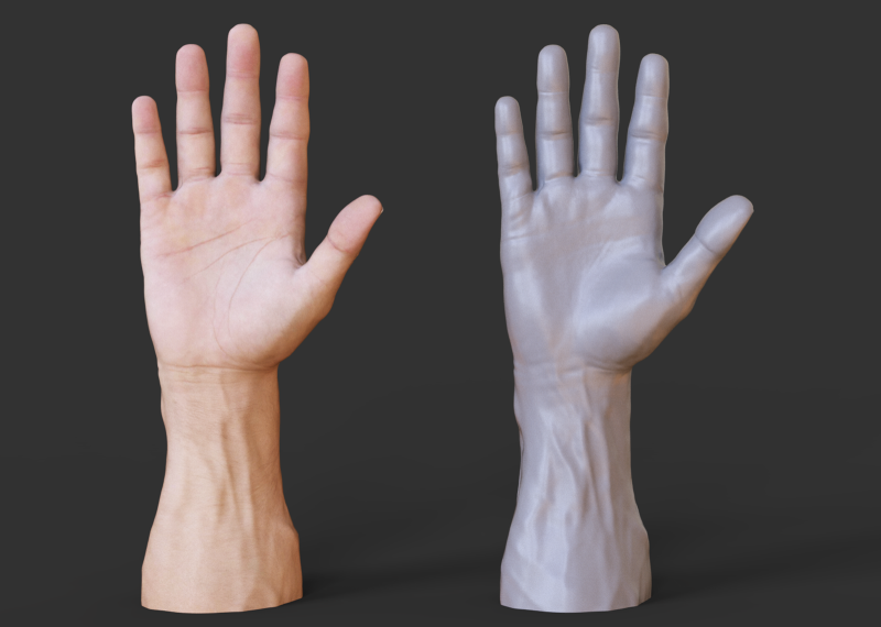 Male Hand Pose - Gesture - 1 3D 打印模型 .c4d .max .obj .3ds .fbx .stl .blend
