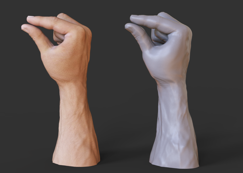 Male Hand Pose - Gesture - 2 3D 打印模型 .c4d .max .obj .3ds .fbx .stl .blend 