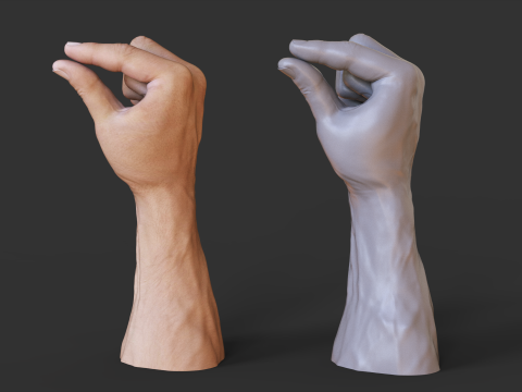 Male Hand Pose - Gesture - 2 3D 打印模型