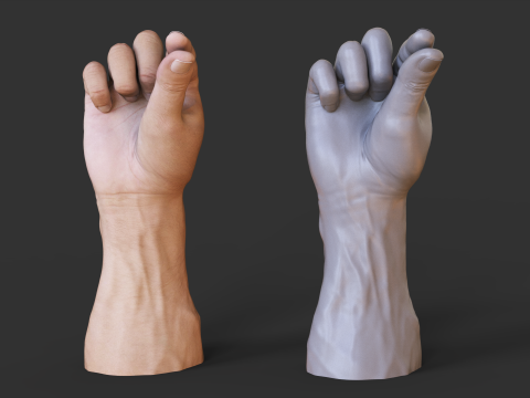 Male Hand Pose - Gesture - 2 3D 打印模型