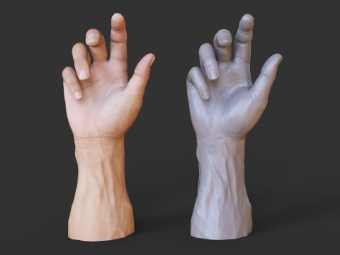 Male Hand Pose - Gesture - 3 3Dプリントモデル