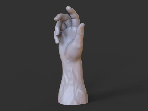 Male Hand Pose - Gesture - 3 3D Print Model