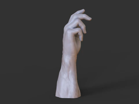 Male Hand Pose - Gesture - 3 3D Print Model