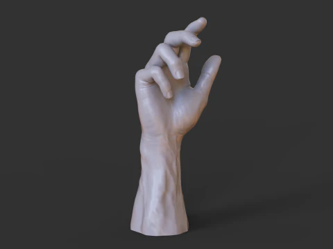 Male Hand Pose - Gesture - 3 3D Print Model
