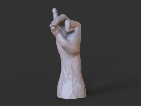 Male Hand Pose - Gesture - 4 3D 打印模型