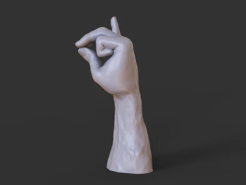 Male Hand Pose - Gesture - 4 3D Print Model