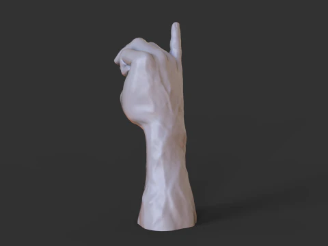 Male Hand Pose - Gesture - 4 3D Print Model