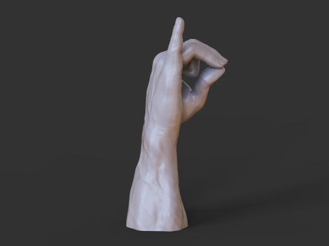 Male Hand Pose - Gesture - 4 3D 打印模型