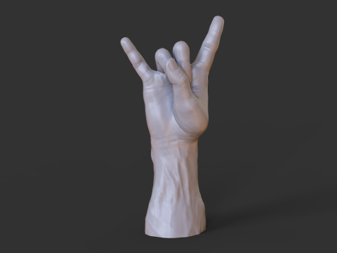Male Hand Pose - Gesture - 5 3D Druckmodell