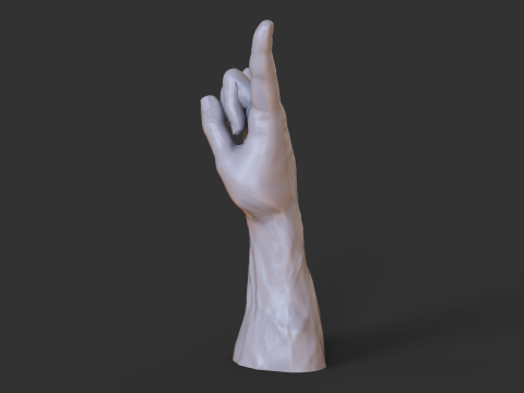 Male Hand Pose - Gesture - 5 3D Druckmodell