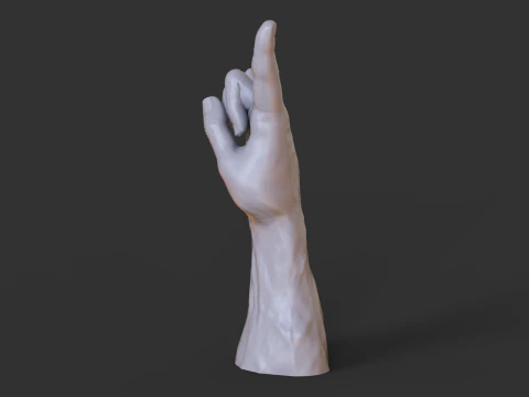 Male Hand Pose - Gesture - 5 3D Print Model