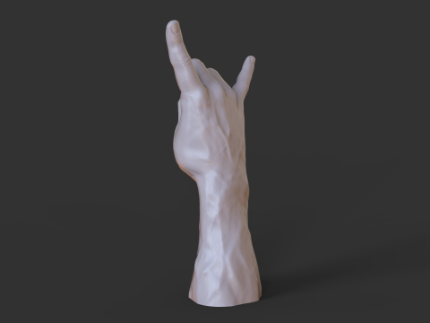 Male Hand Pose - Gesture - 5 3D Druckmodell