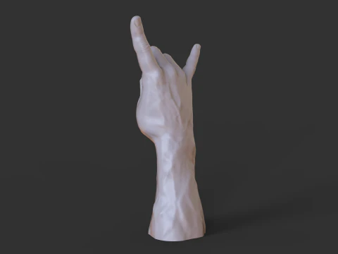 Male Hand Pose - Gesture - 5 3D Print Model