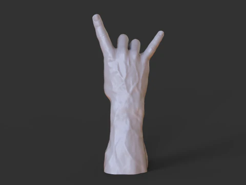 Male Hand Pose - Gesture - 5 3D Print Model