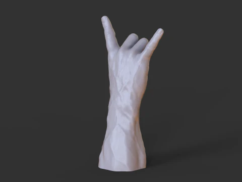 Male Hand Pose - Gesture - 5 3D Print Model