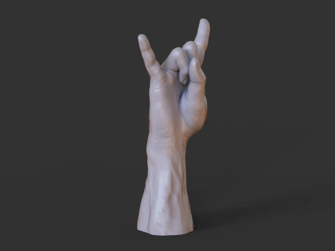 Male Hand Pose - Gesture - 5 3D Print Model